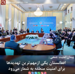 افغانستان یکی ازمهم‌ترین تهدیدها برای امنیت منطقه‌ به شمار می‌رود