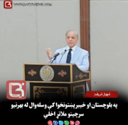 شهباز شریف : په بلوچستان او خیبرپښتونخوا کې وسله‌ وال له بهرنیو سرچینو ملاتړ اخلي