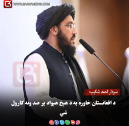 سردار احمدشکېب: د افغانستان خاوره به د هېڅ هېواد پر ضد ونه کارول شي