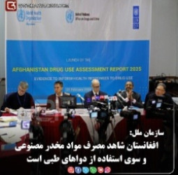 سازمان ملل:   افغانستان شاهد مصرف مواد مخدر مصنوعی و سوی استفاده از دواهای طبی است
