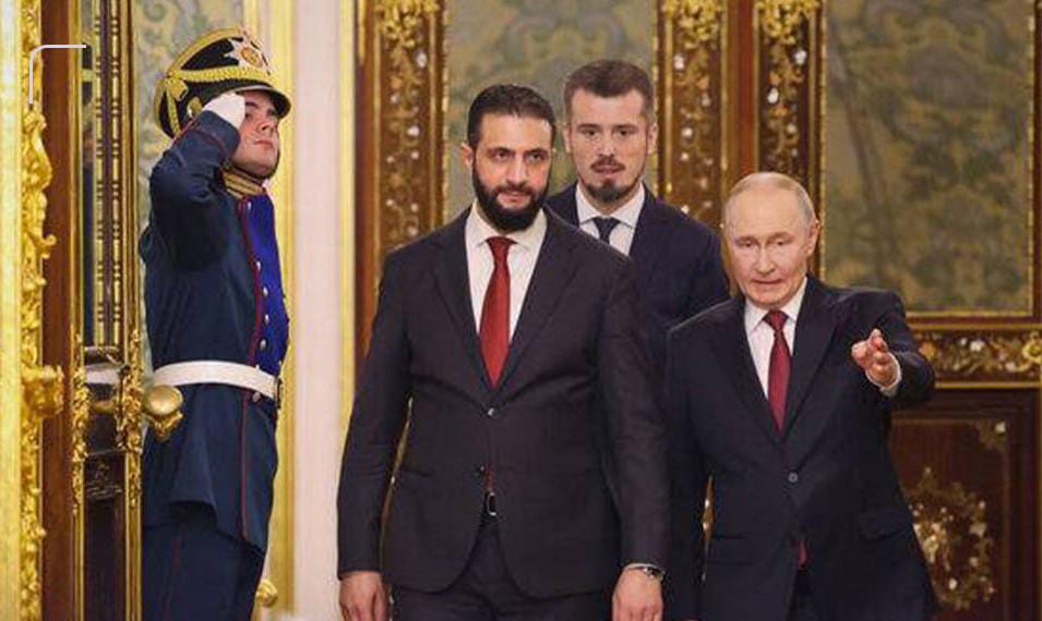 مسکو – د روسیې ولسمشر ولادیمیر پوتین او احمد شرع په کرملین کې مخامخ خبرې کوي؛ د روسیې–سوریې اړیکې د نوې مرحلې پر لور