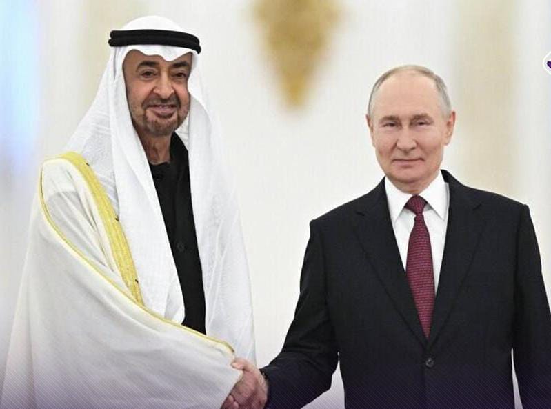 ماسکو – د روسیې ولسمشر، ولادیمیر  پوتین او محمد بن زاید: روسیه او امارات متحده عربی د ستراتېژیکو شریکانو په توګه