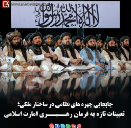 جابجایی چهره های نظامی در ساختار ملکی؛   تعیینات تازه به فرمان رهــبــری امارت اسلامی