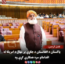 فضل الرحمن: پاکستان د افغانستان د جګړې پر مهال د امریکا له اقداماتو سره همکاري کړې وه