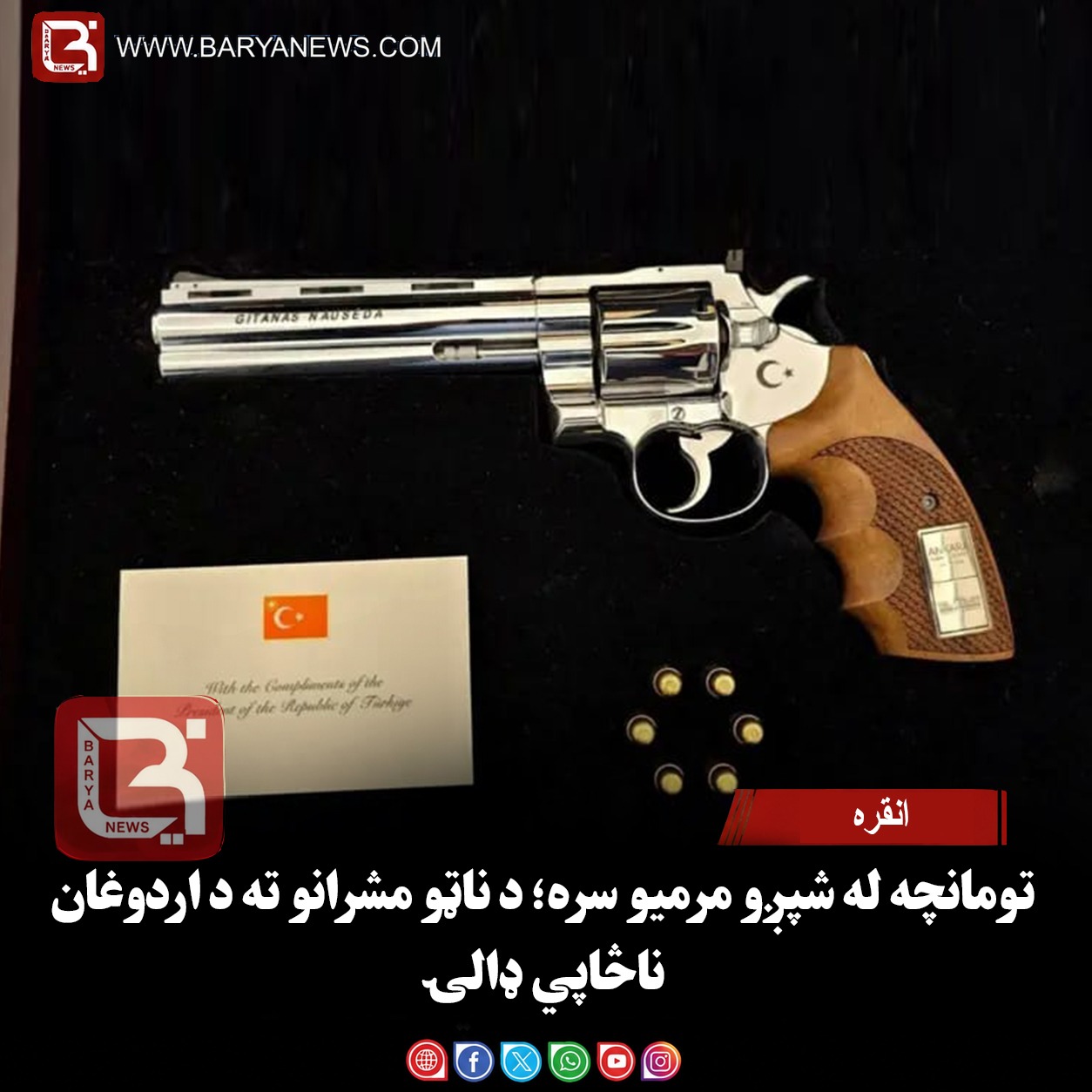انقره – تومانچه له شپږو مرمیو سره؛ د ناټو مشرانو ته د اردوغان ناڅاپي ډالۍ