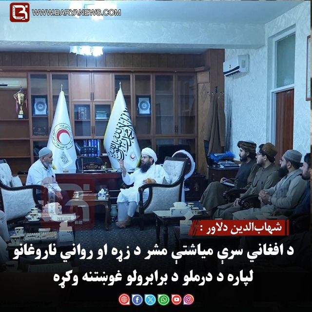 شهاب‌الدین دلاور : د افغاني سرې میاشتې مشر د زړه او رواني ناروغانو لپاره د درملو د برابرولو غوښتنه وکړه