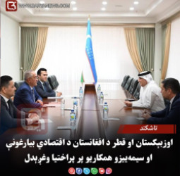 تاشکند – اوزبېکستان او قطر د افغانستان د اقتصادي بیارغونې او سیمه‌ ییزو همکاریو پر پراختیا وغږېدل