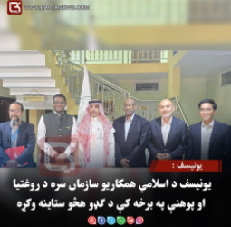 :یونیسف د اسلامي همکاریو سازمان سره د روغتیا او پوهنې په برخه کې د ګډو هڅو ستاینه وکړه