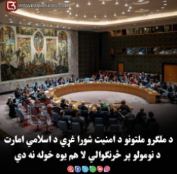 د ملګرو ملتونو د امنیت شورا غړي د اسلامي امارت د نومولو پر څرنګوالي لا هم یوه خوله نه دي