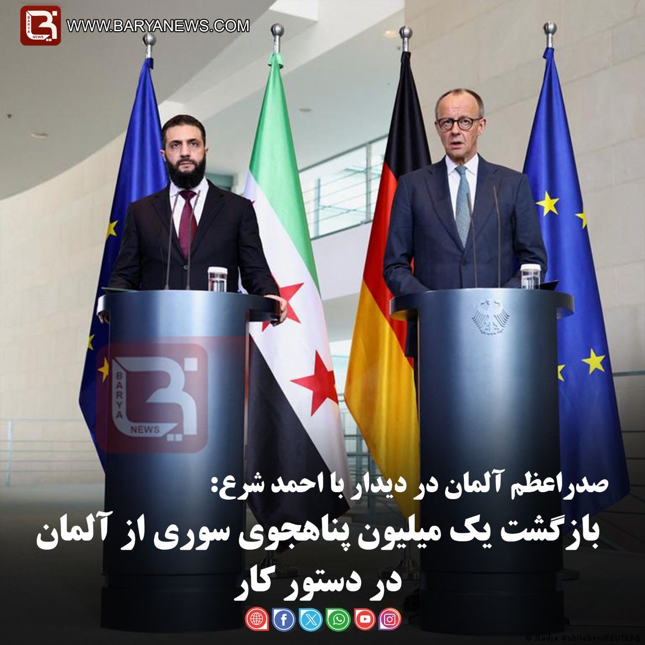 بازگشت یک میلیون پناهجوی سوری از آلمان در دستور کار