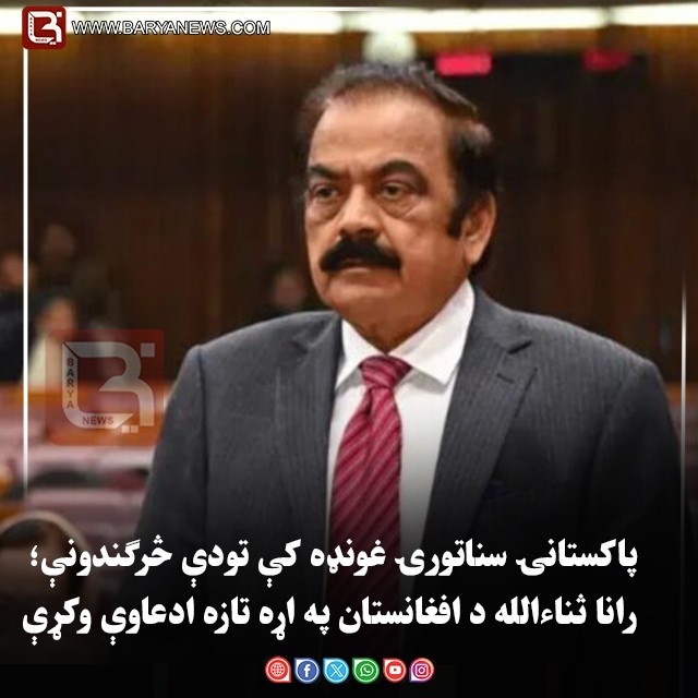 پاکستانۍ سناتورۍ غونډه کې تودې څرګندونې؛ رانا ثناءالله د افغانستان په اړه تازه ادعاوې وکړې