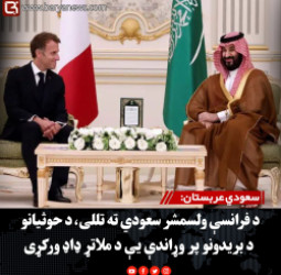 سعودي عربستان: د فرانسې ولسمشر سعودي ته تللی، د حوثیانو د بریدونو پر وړاندې یې د ملاتړ ډاډ ورکړی